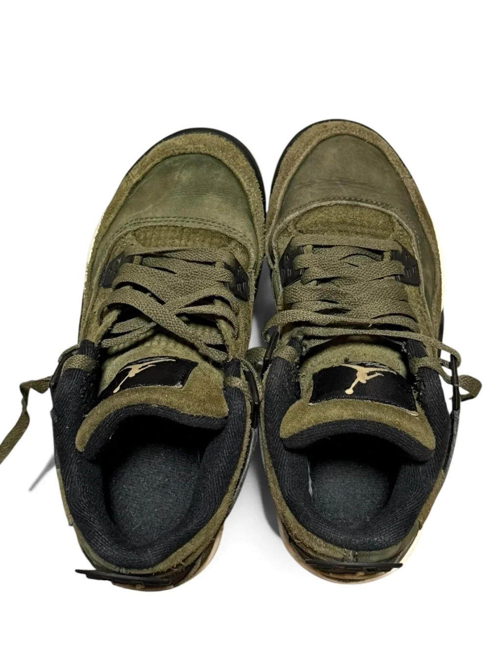 Kid’s Nike 4Y Air Jordan 4s Retro SE Craft Olive Shoes